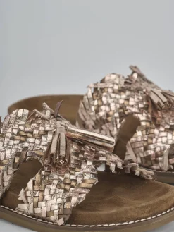 Clearance Ciabatte tacco 1cm laminato Donna Ciabatte