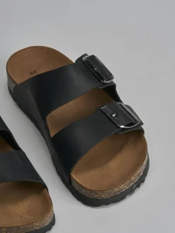 Ciabatte tacco 1cm nabuk Donna Ciabatte