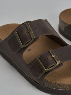 Hot Ciabatte tacco 1cm nabuk testa Donna Ciabatte