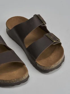 Hot Ciabatte tacco 1cm nabuk testa Donna Ciabatte