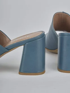 Sale Ciabatte tacco 7cm pelle Donna Ciabatte