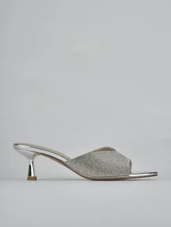 Sale Ciabatte tacco 6cm pelle Donna Ciabatte