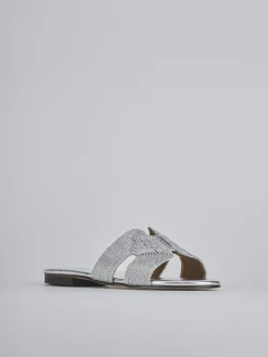 Discount Ciabatte tacco 1cm pelle Donna Ciabatte