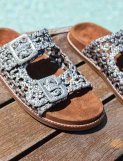 Hot Ciabatte tacco 1cm pelle Donna Ciabatte