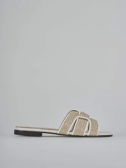 Outlet Ciabatte tacco 1cm pelle Donna Ciabatte