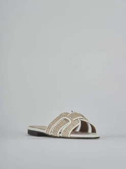 Outlet Ciabatte tacco 1cm pelle Donna Ciabatte