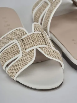 Outlet Ciabatte tacco 1cm pelle Donna Ciabatte