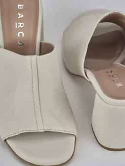 Sale Ciabatte tacco 7cm pelle Donna Ciabatte