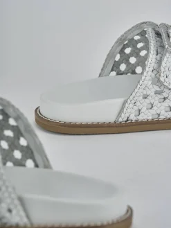 Sale Ciabatte tacco 1cm pelle Donna Ciabatte