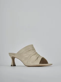 Online Ciabatte tacco 6cm pelle Donna Ciabatte