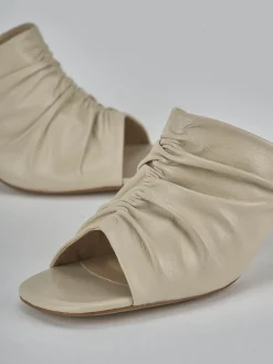 Online Ciabatte tacco 6cm pelle Donna Ciabatte