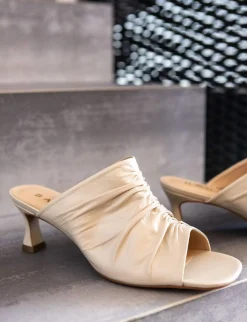 Online Ciabatte tacco 6cm pelle Donna Ciabatte