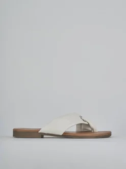 Discount Ciabatte tacco 1cm pelle Donna Ciabatte