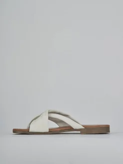 Discount Ciabatte tacco 1cm pelle Donna Ciabatte