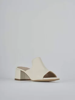 Ciabatte tacco 5cm pelle Donna Ciabatte