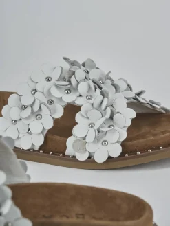 Outlet Ciabatte tacco 1cm pelle Donna Ciabatte