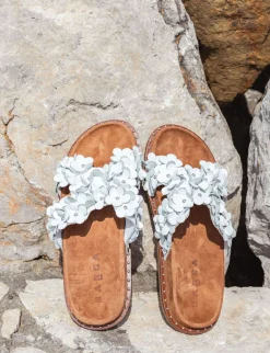 Outlet Ciabatte tacco 1cm pelle Donna Ciabatte