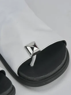 Outlet Ciabatte tacco 1cm pelle Donna Ciabatte