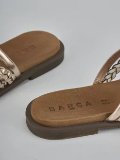 Discount Ciabatte tacco 1cm pelle Donna Ciabatte