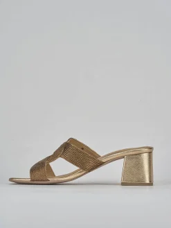 Clearance Ciabatte tacco 5cm pelle Donna Ciabatte