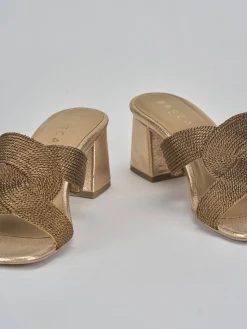 Clearance Ciabatte tacco 5cm pelle Donna Ciabatte