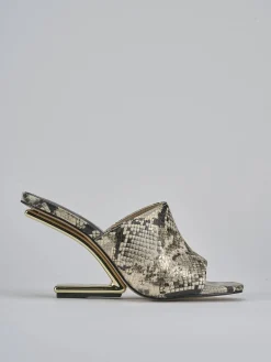 Hot Ciabatte tacco 9cm pelle Donna Ciabatte