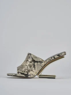 Hot Ciabatte tacco 9cm pelle Donna Ciabatte