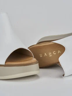 New Ciabatte tacco 9cm pelle Donna Ciabatte