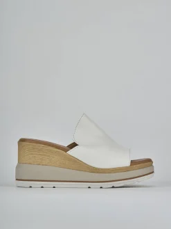 Online Ciabatte tacco 9cm pelle Donna Ciabatte