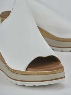 Online Ciabatte tacco 10cm pelle Donna Ciabatte