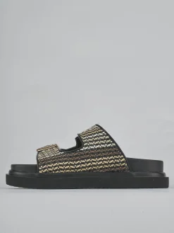 Ciabatte tacco 1cm pelle Donna Ciabatte