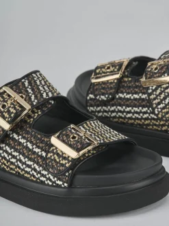 Ciabatte tacco 1cm pelle Donna Ciabatte