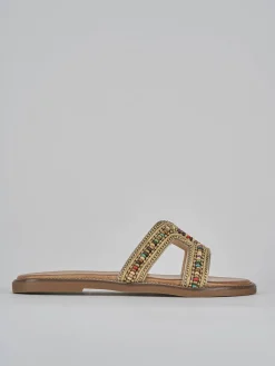 Ciabatte tacco 1cm pelle Donna Ciabatte