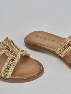 Ciabatte tacco 1cm pelle Donna Ciabatte