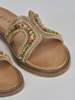 Ciabatte tacco 1cm pelle Donna Ciabatte