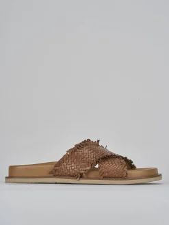 Outlet Ciabatte tacco 1cm pelle Donna Ciabatte