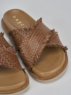 Outlet Ciabatte tacco 1cm pelle Donna Ciabatte