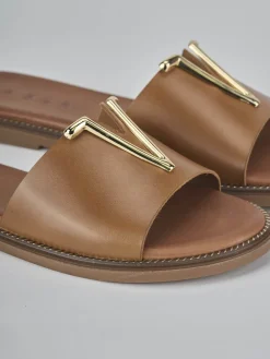 Hot Ciabatte tacco 1cm pelle Donna Ciabatte