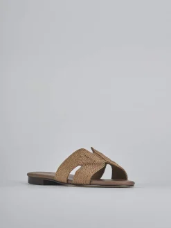 Outlet Ciabatte tacco 1cm pelle Donna Ciabatte