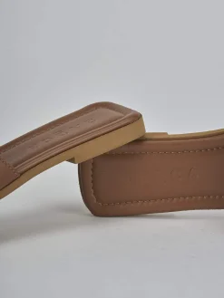 Online Ciabatte tacco 1cm pelle Donna Ciabatte