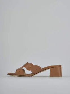 Outlet Ciabatte tacco 5cm pelle Donna Ciabatte