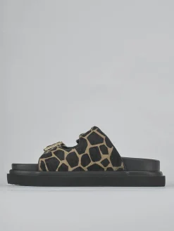 Online Ciabatte tacco 1cm pelle Donna Ciabatte