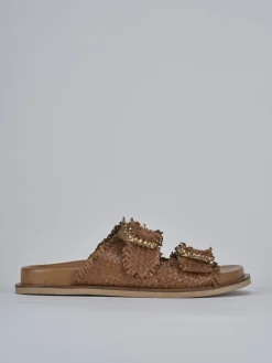 Hot Ciabatte tacco 1cm pelle Donna Ciabatte