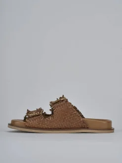 Hot Ciabatte tacco 1cm pelle Donna Ciabatte