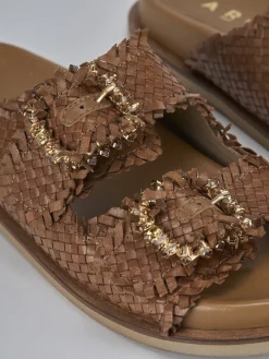 Hot Ciabatte tacco 1cm pelle Donna Ciabatte