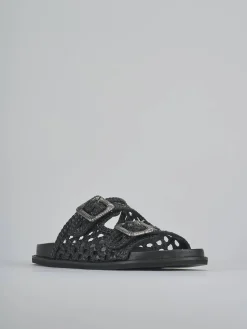 Online Ciabatte tacco 1cm pelle Donna Ciabatte