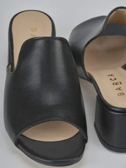 Sale Ciabatte tacco 5cm pelle Donna Ciabatte