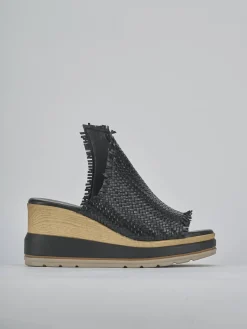 Online Ciabatte tacco 8cm pelle Donna Ciabatte