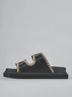 Clearance Ciabatte tacco 1cm pelle Donna Ciabatte