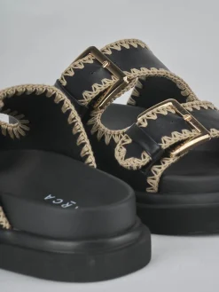 Clearance Ciabatte tacco 1cm pelle Donna Ciabatte